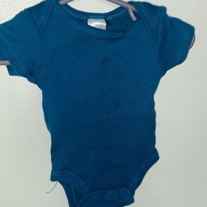 Blue ribbed onesie